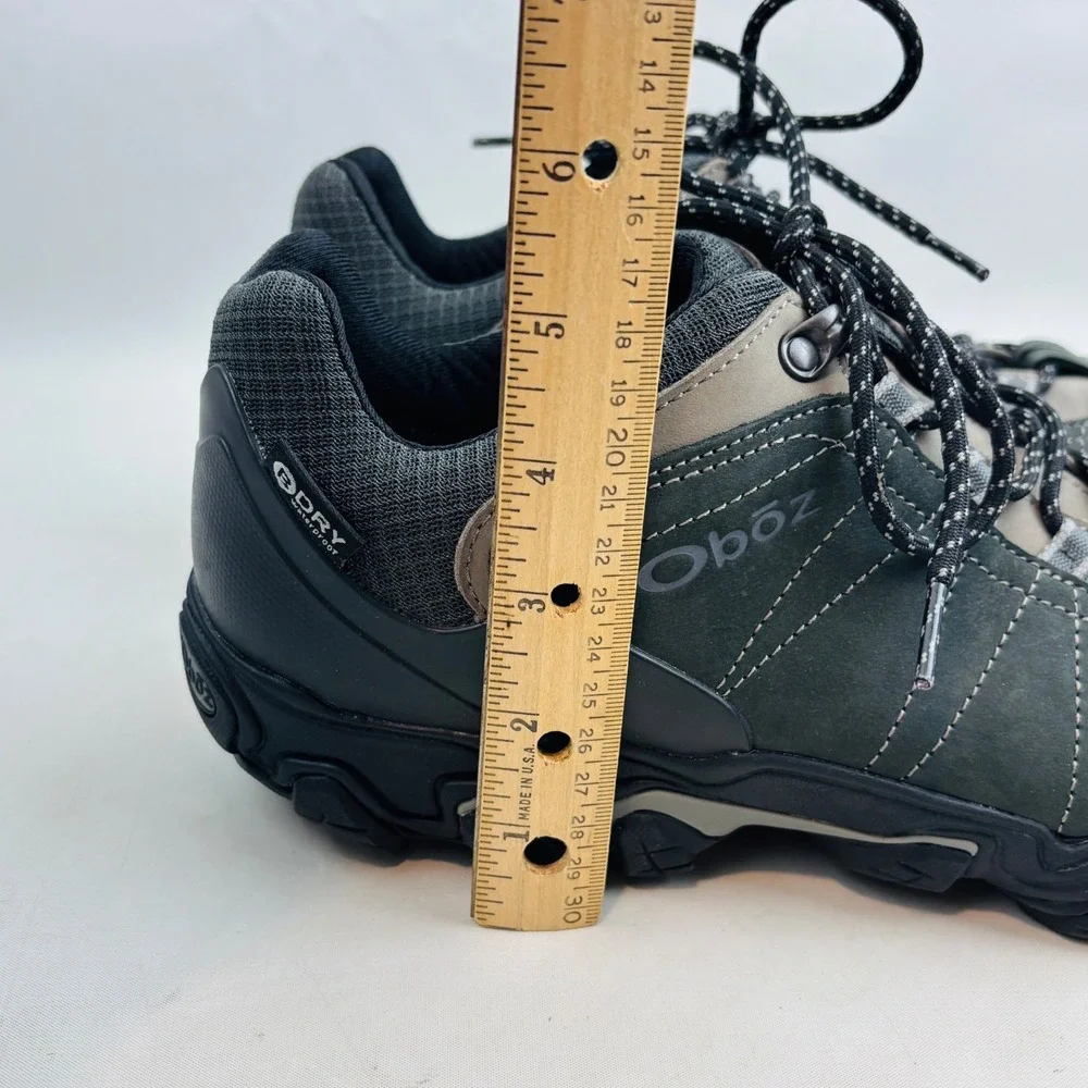 Oboz Bridger‎ Low Hiking Boot Mens 11.5 Dark Shadow Waterproof Trail Shoes 22701